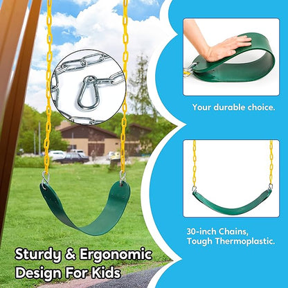 TURFEE Heavy Duty Swing Seat Green Color - Image 3