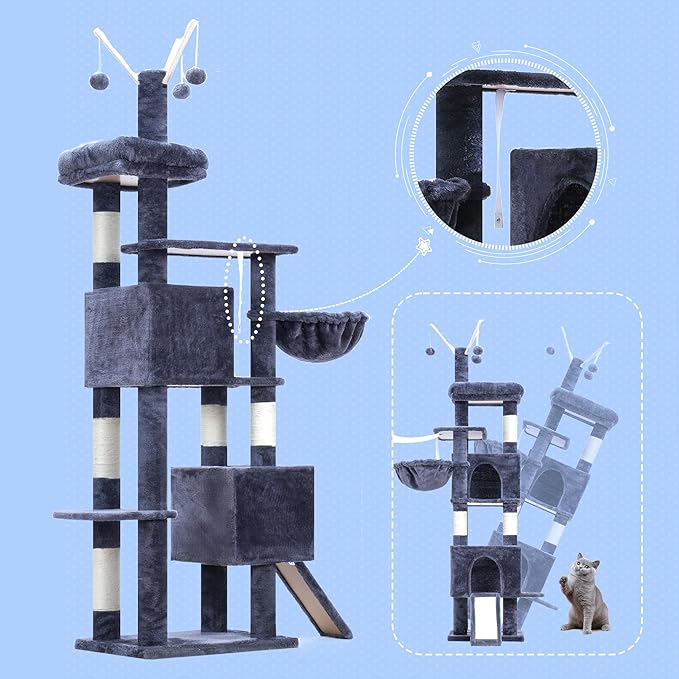 Hey-brother Cat Tree Tower, Sturdy Scratching Posts - Image 8