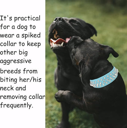 TEEMERRYCA Adjustable PU Leather Spiked Studded Dog Collars - Image 3