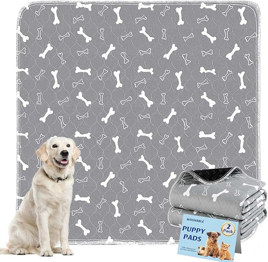 Washable Pee Pads for Dogs, 2 Pack Dog Pee Pads Washable, Waterproof Puppy Pads by Baodan