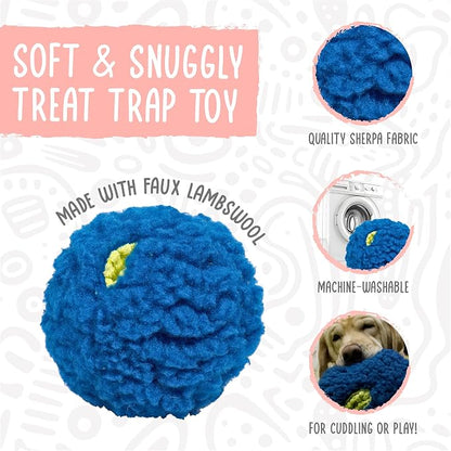 HuggleSnuffles HuggleFleece Treat Dispensing Ball - Image 2