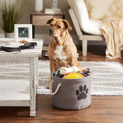 Bone Dry Pet Storage Collection Collapsible Bin, Small Round - Image 4