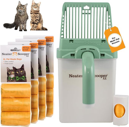 Neater Pet Brands Neater Scooper XL Cat Litter Scoop, 195 Refill Bags – by NeaterPetBrands