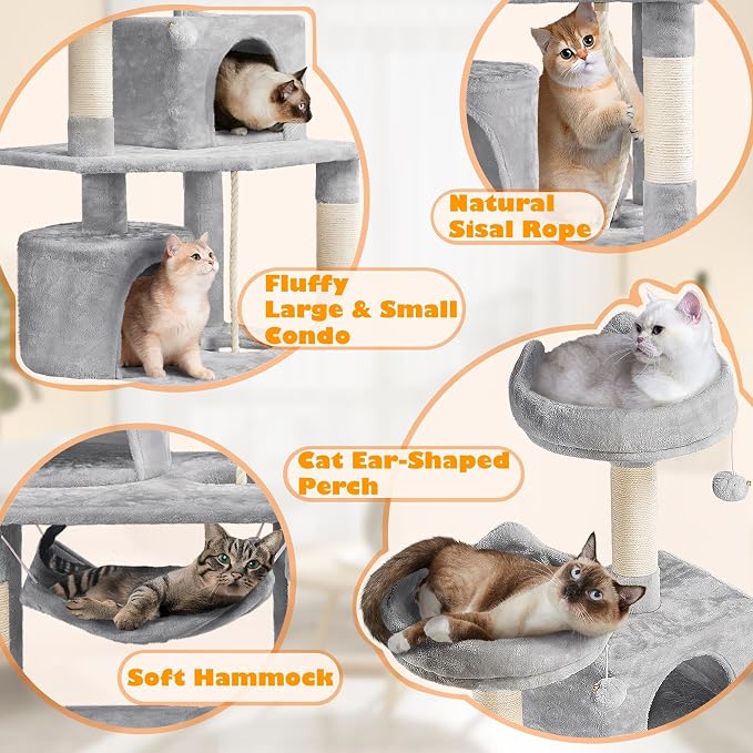 Yaheetech 62.5inches Cat Tree Cat Tower Cat Condo - Image 2