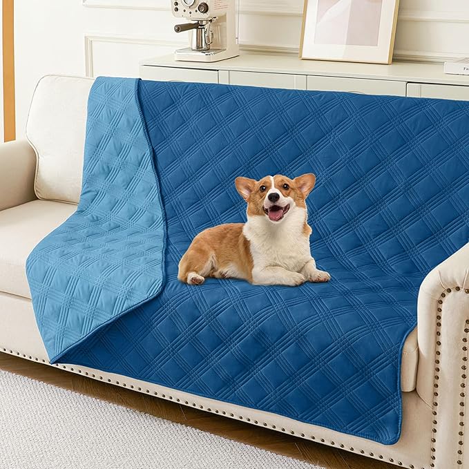 hyha Waterproof Dog Blanket, Reversible Pet Bed Blanket, Soft Sofa Couch Cover by hyha