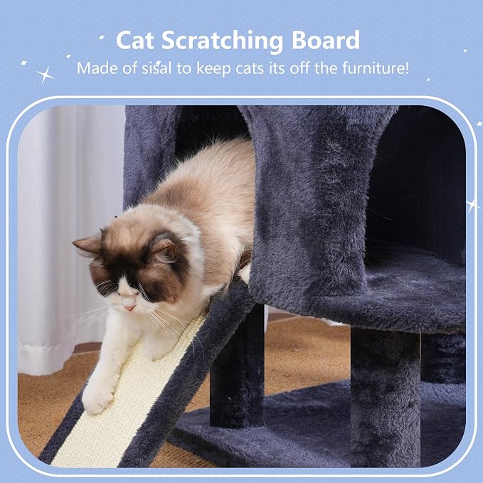 Hey-brother Cat Tree Tower, Sturdy Scratching Posts - Image 5