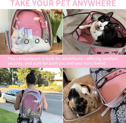 Cat Backpack Carrier, Back Expandable Pet Backpack - Image 7