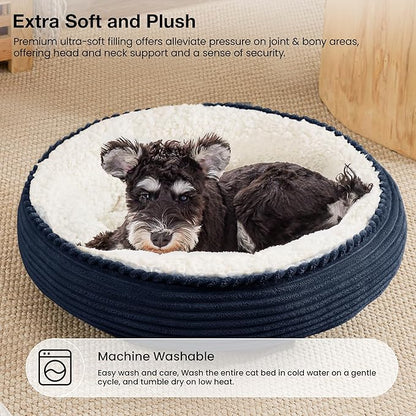 Love's cabin Round Donut Cat and Dog Cushion Bed, 25in Pet Bed - Image 7
