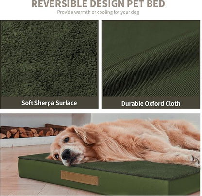 Plush Orthopedic Dog Bed for Medium Dogs & Puppies, Waterproof Dog Beds 29x18 - Image 7