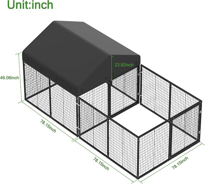Outdoor Dog Kennel with Dog Fence - Image 2
