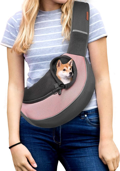 FDJASGY Pet Sling Carrier for Small Dogs Cats, Breathable Mesh Travelling Hand by FDJASGY