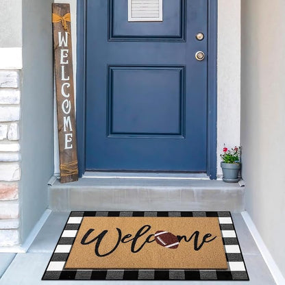 Tinideya 2 Pcs Door Mat Welcome Non Slip Coir Mats Floor Layering Doormats - Image 6