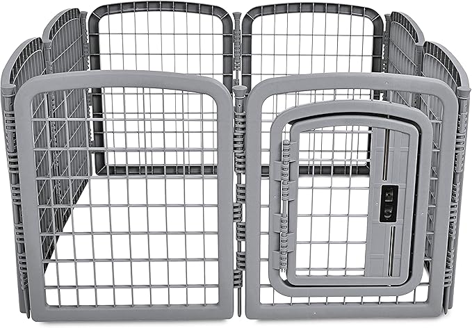 Amazon Basics 8-Panel Octagonal Plastic Dog Playpen, Indoor/Outdoor Pet Fence - Image 3