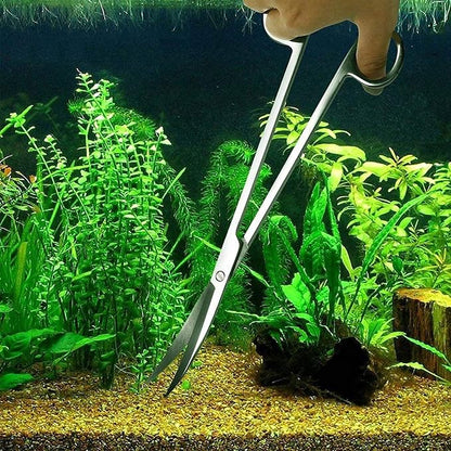 15in Aquascaping Tools, 4 in 1 Long Aquarium Tweezers Scissors Spatula - Image 6