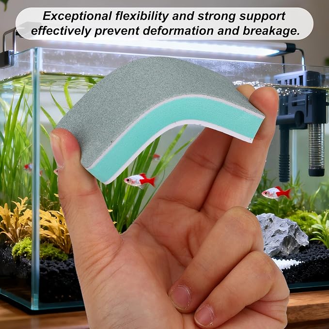 Aquarium Cleaning Tools Kit, Includes 4 Double Sided Sponge Scrubbers 2 Suction - Image 3