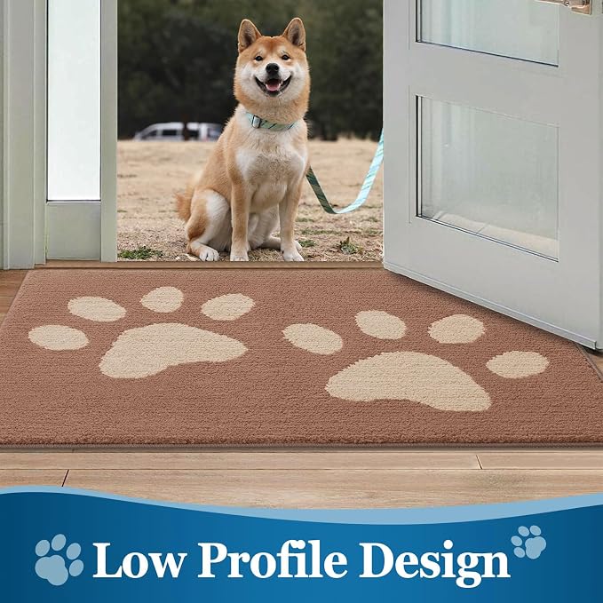 Buganda Dog Door Mat for Muddy Paws, Absorbent Dirt Trapper Washable Indoor - Image 6