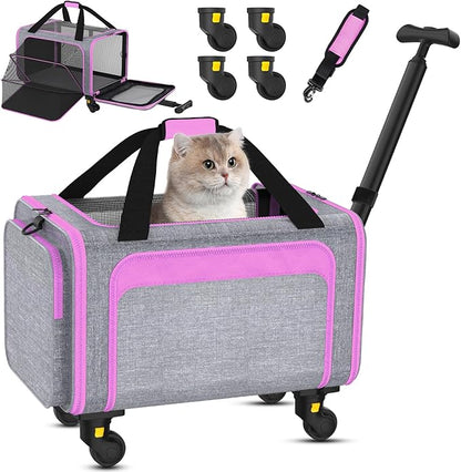 Rolling Pet Carrier with Detachable Wheels by Unknown