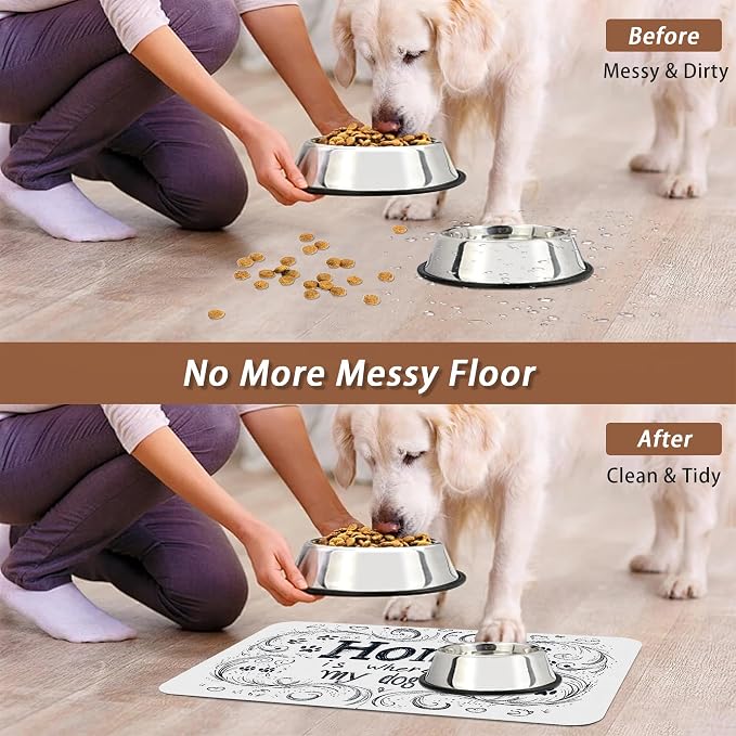 Home is Where My Dog is Dog Food Mat - Image 5