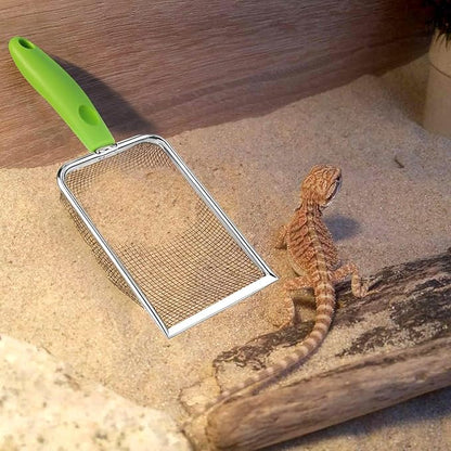 Stainless Steel Mesh Litter Shovel, Fine Mesh Metal Reptile Litter Cleaner - Image 3