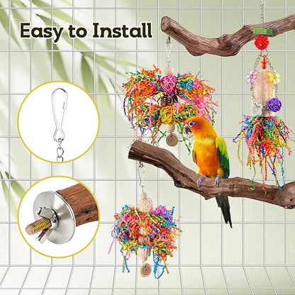 Bird Toys, Parakeet Foraging Toys, Hanging Chewing Toys - Image 7