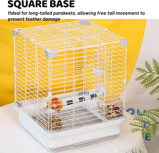 14.6" Portable Travel Bird Cage, Parrot Cage, Ample Room - Image 3