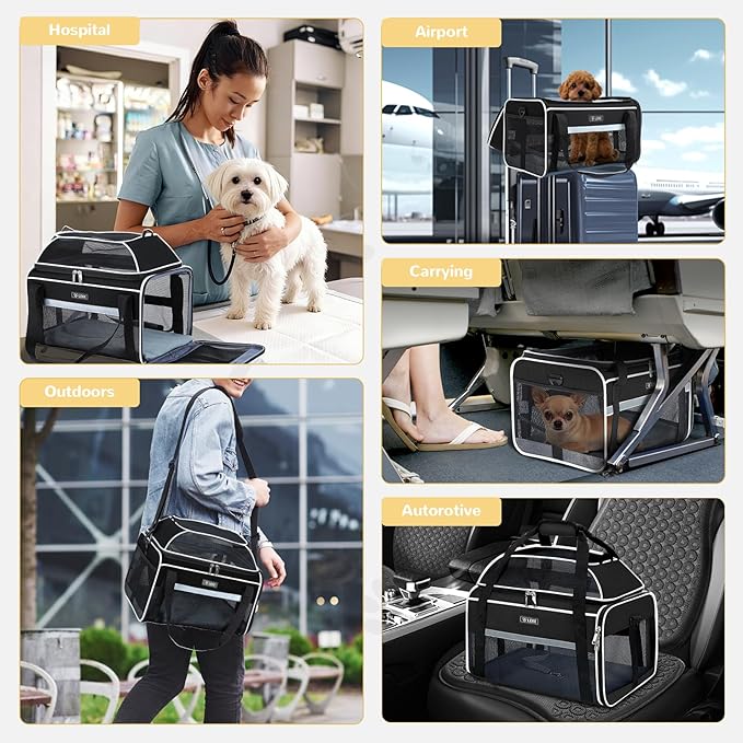 Lekereise Top-Expandable Pet Carrier 18x11x11Inch Delta American United Airline - Image 7