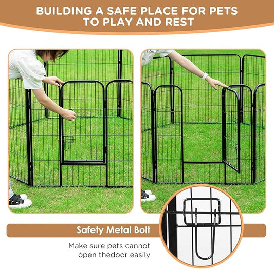 BestPet | Dog Playpen | 40 Inch, 6 Panels | Heavy Duty Metal Pet Exercise Pen | - Image 2