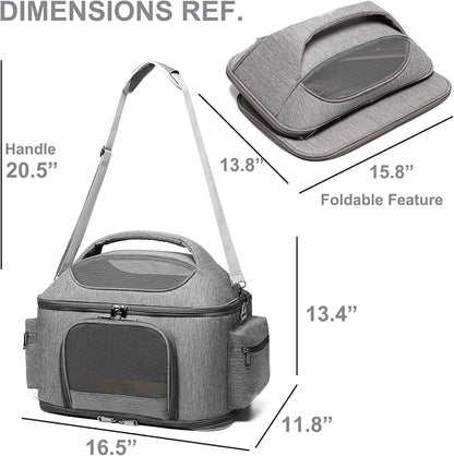 halinfer Pet Carrier for Large Fat Cats and Small Dog, Fits up to 20 pounds Car - Image 2
