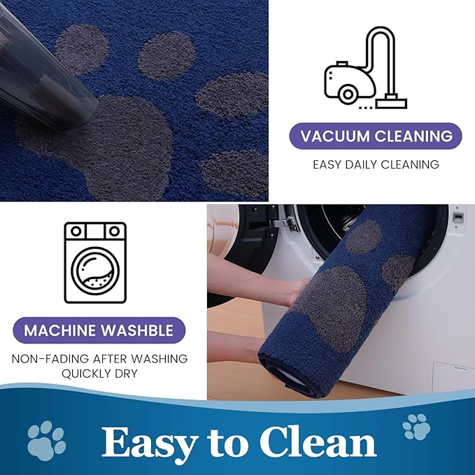Buganda Dog Door Mat for Muddy Paws, Absorbent Dirt Trapper Washable Indoor - Image 7