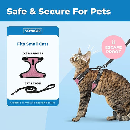 Voyager Escape-Proof Step-in Lock Cat Harness & 5ft Neoprene-Handle Leash Set - Image 2