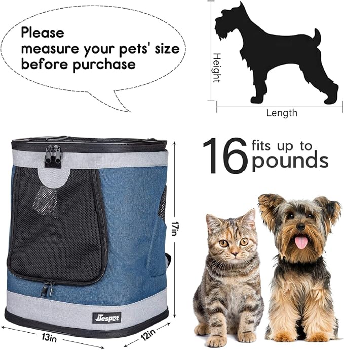 JESPET & GOOPAWS Pet Backpack Carrier - Image 6