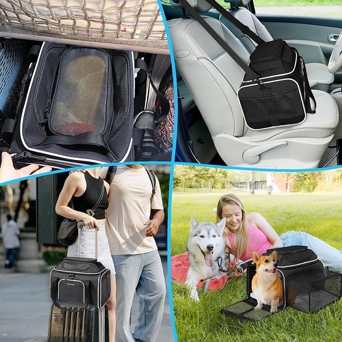 Petskd Top and Side Expandable Pet Carrier 18x11x11 Inches Delta United Airline - Image 8