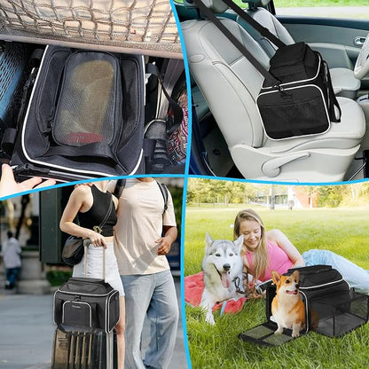 Petskd Top and Side Expandable Pet Carrier 18x11x11 Inches Delta United Airline - Image 8