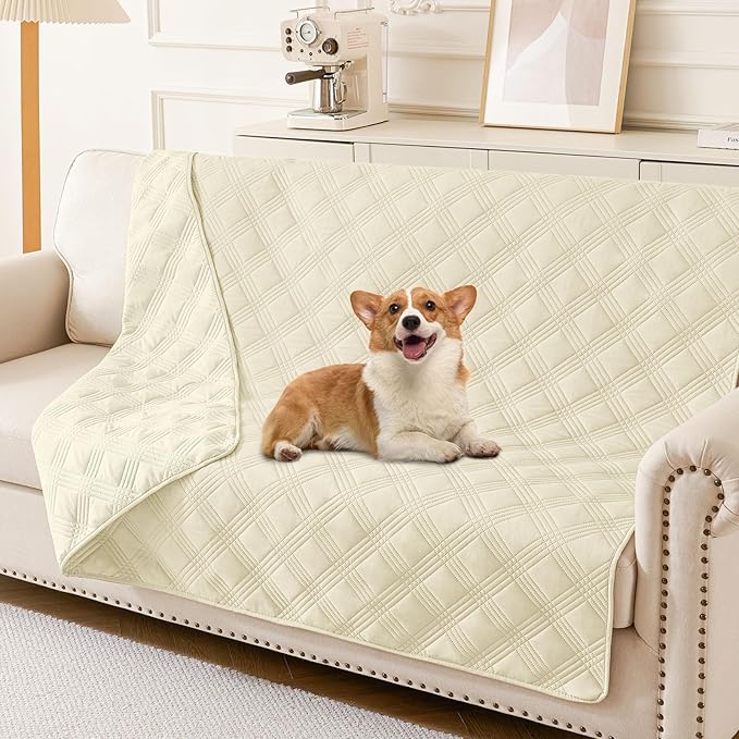 hyha Waterproof Dog Blanket, Reversible Pet Bed Blanket, Soft Sofa Couch Cover by hyha