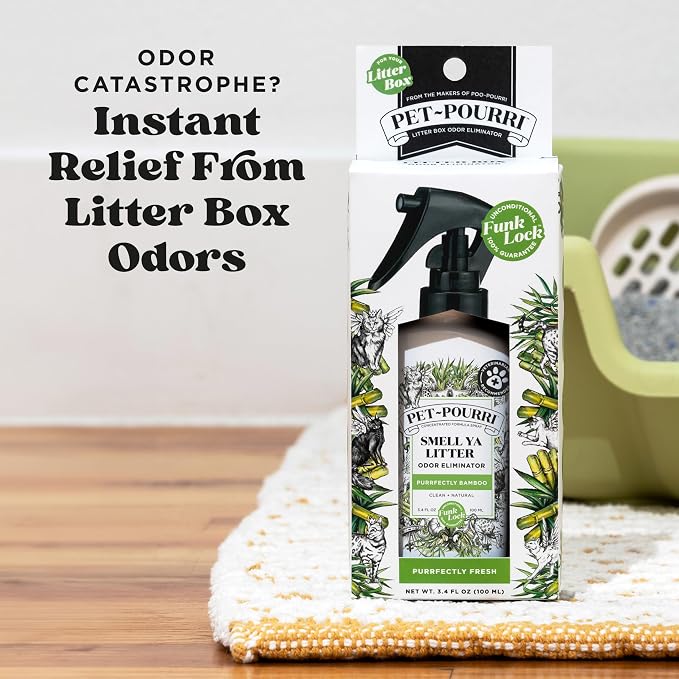 Pet-Pourri Smell Ya Litter Cat Litter Deodorizer Spray, Purrfectly Bamboo 3.4 - Image 3