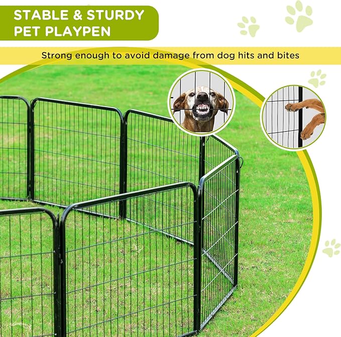BestPet | Dog Playpen Extender | 24 Inch, 4 Panels | Heavy Duty Metal Pet - Image 5