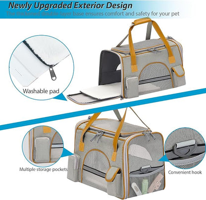 18x11x11 Inches Cat Carrier– Fits Pets Up to 16 lbs, Anti-Collapse Design - Image 5