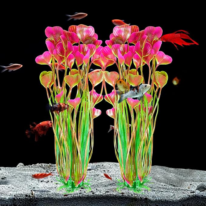 AQUANEAT Artificial Fish Tank Plants, Plastic Aquarium Accessories Large - Image 4