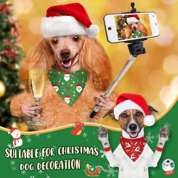 Weewooday 50 Pcs Christmas Bandanas - Image 2