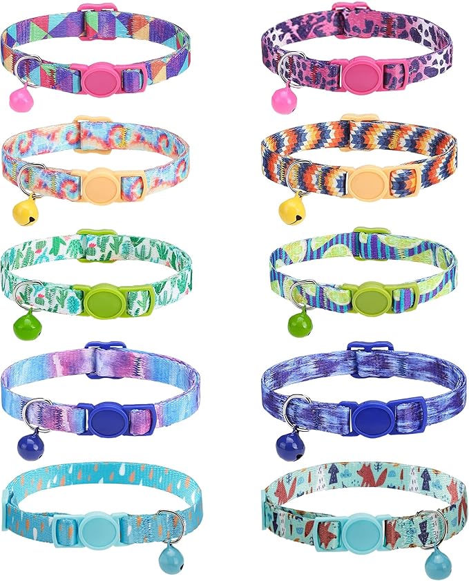 SOLMOONY Cute Cat Collar for Girl Boy, Colorful Breakaway Cat Collars - Image 7