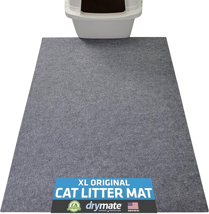 Drymate Cat Litter Box Mat, Litter Trapping Mat, Waterproof, Urine-Proof by Drymate
