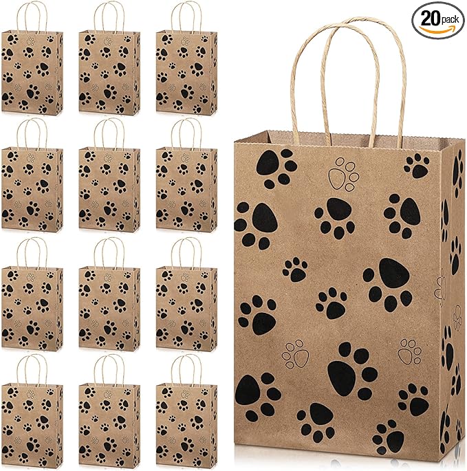 Blulu 20 Pcs Puppy Dog Paw Gift Bags by Blulu