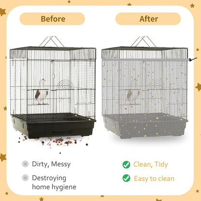 Bird Cage Seed Catcher, 60-118'' Large Bird Cages Cover, 31.5'' H Adjustable - Image 4