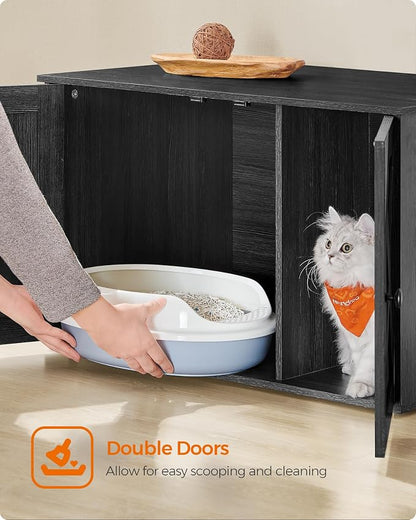 Feandrea Cat Litter Box Enclosure, Litter Box Furniture Hidden - Image 8