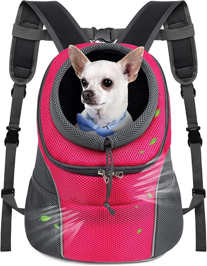 WOYYHO Pet Dog Carrier Backpack Small Dog Front Backpack Ventilated Dog Carrier by WOYYHO