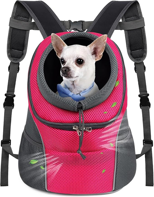 WOYYHO Pet Dog Carrier Backpack Small Dog Front Backpack Ventilated Dog Carrier by WOYYHO