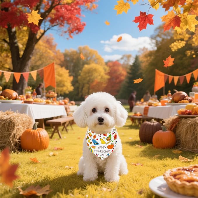 30 Pack Halloween Thanksgiving Dog Bandanas Bulk Stitch Dog Bandanas Small Dogs - Image 5