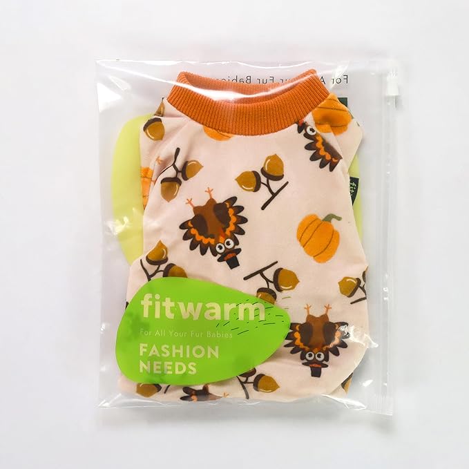 Fitwarm Thanksgiving Turkey Dog Pajamas, Funny Dog Winter Clothes - Image 7
