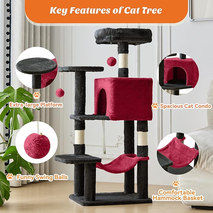 Cat Tree Tower 44 Inch, Small Cat Tower - Image 4