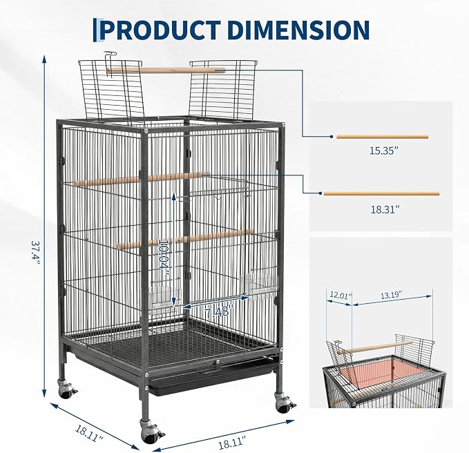 GarveeHome Small Bird Cage - Image 9